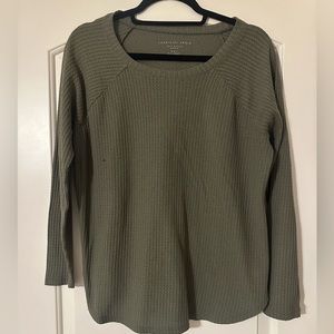 American Eagle Soft & Sexy Plush Army Green Long Sleeve (M)